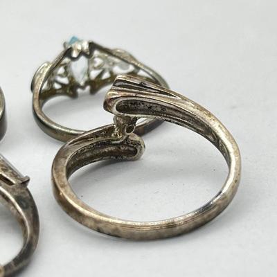 LOT 218J: Sterling Ring Collection-31.6 GTW-Sizes Vary From 5-9