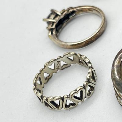 LOT 218J: Sterling Ring Collection-31.6 GTW-Sizes Vary From 5-9