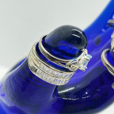 LOT 218J: Sterling Ring Collection-31.6 GTW-Sizes Vary From 5-9