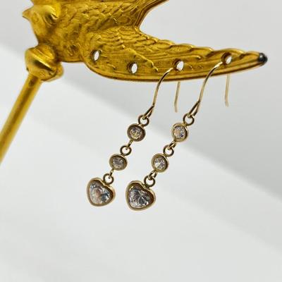 LOT 219J: 10K Yellow Gold Earrings-.99 GTW