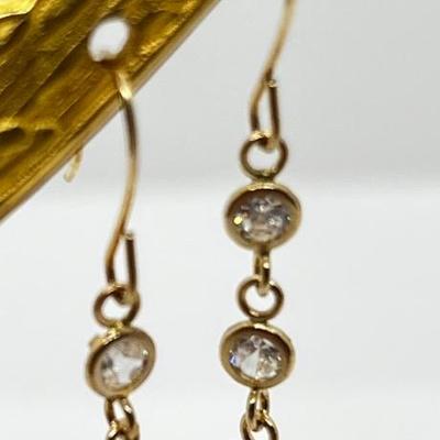 LOT 219J: 10K Yellow Gold Earrings-.99 GTW