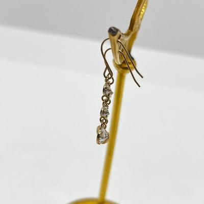 LOT 219J: 10K Yellow Gold Earrings-.99 GTW