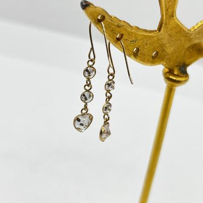 LOT 219J: 10K Yellow Gold Earrings-.99 GTW
