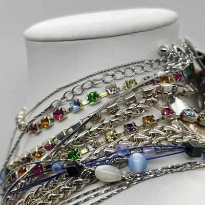 LOT 225J: Beautiful Collection of Costume Necklaces-Some New With Tags