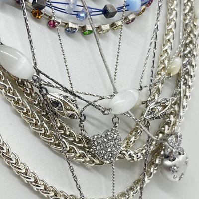 LOT 225J: Beautiful Collection of Costume Necklaces-Some New With Tags