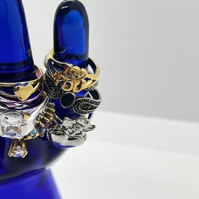 LOT 232J: Large Collection of Costume Rings Sizes 6-9