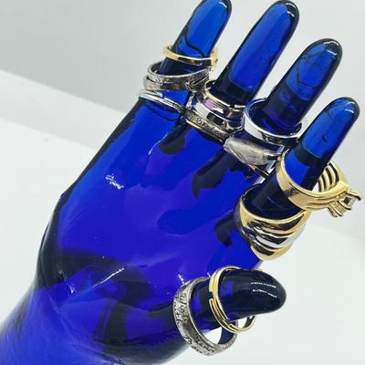 LOT 232J: Large Collection of Costume Rings Sizes 6-9