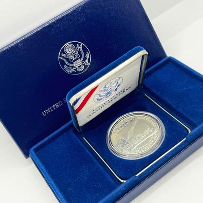 LOT 235J: 1987 US Constitution Silver Dollar Proof Coin-One Ounce .90 Silver