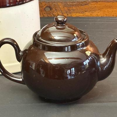 Vintage Canister, Crocks and Teapot