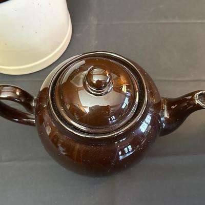 Vintage Canister, Crocks and Teapot