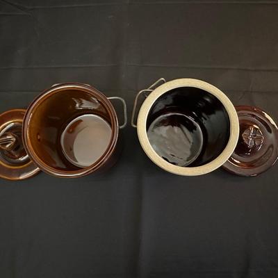 Vintage Canister, Crocks and Teapot