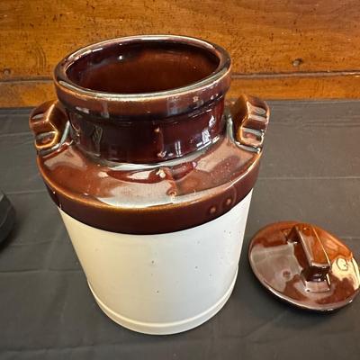 Vintage Canister, Crocks and Teapot