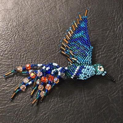 Beaded Hummingbird Ornament