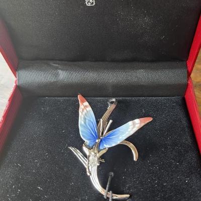 Franz Collection Porcelain Butterfly pin