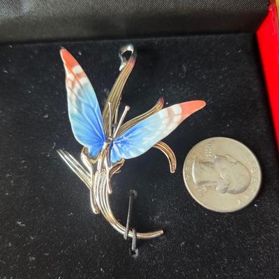 Franz Collection Porcelain Butterfly pin