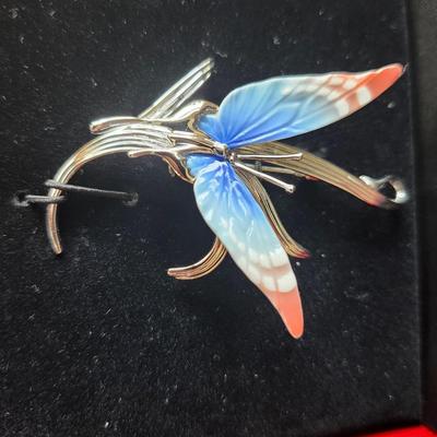 Franz Collection Porcelain Butterfly pin