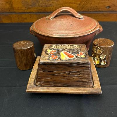 Treasure Craft Cheese Dish, Shakers and DRG Casserole Dish