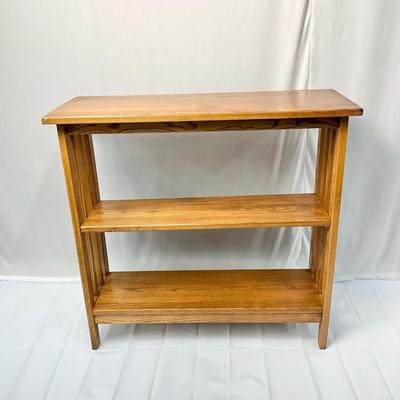 Lot P 643 Vintage Oak Three Tier Bookcase/TV Stand