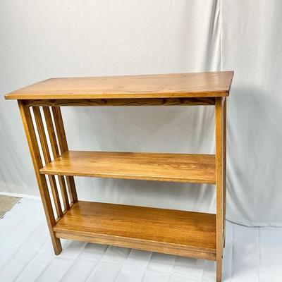 Lot P 643 Vintage Oak Three Tier Bookcase/TV Stand