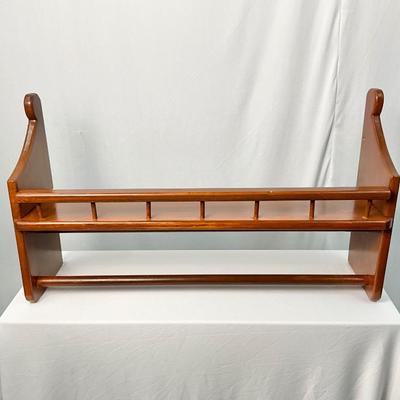 Lot P 644 Vintage Gramata House Your Mail, Wooden Organizer & Vintage Two Tier Wall Shelf/Blanket Rack