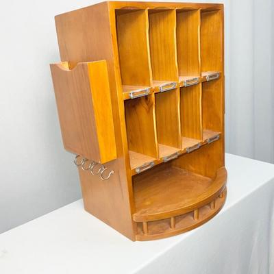 Lot P 644 Vintage Gramata House Your Mail, Wooden Organizer & Vintage Two Tier Wall Shelf/Blanket Rack