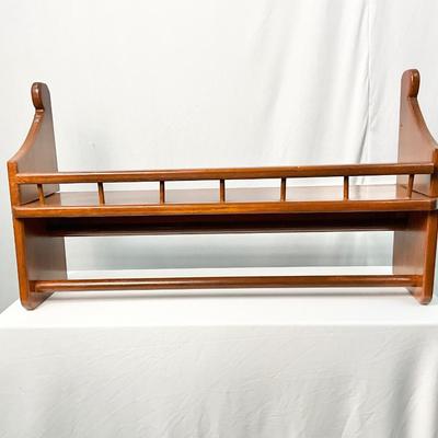 Lot P 644 Vintage Gramata House Your Mail, Wooden Organizer & Vintage Two Tier Wall Shelf/Blanket Rack