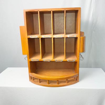Lot P 644 Vintage Gramata House Your Mail, Wooden Organizer & Vintage Two Tier Wall Shelf/Blanket Rack