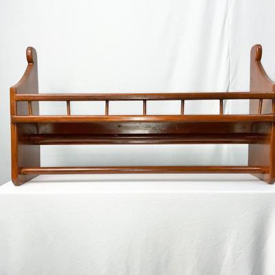 Lot P 644 Vintage Gramata House Your Mail, Wooden Organizer & Vintage Two Tier Wall Shelf/Blanket Rack