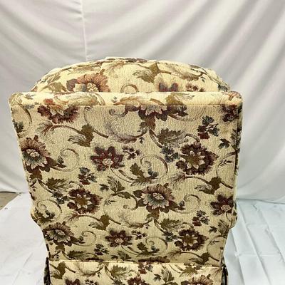 Lot P 649 Tan/Floral Reclining, Swivel/Rocking Chair