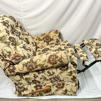 Lot P 649 Tan/Floral Reclining, Swivel/Rocking Chair