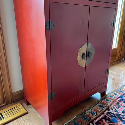 Wood Oriental Style Cabinet