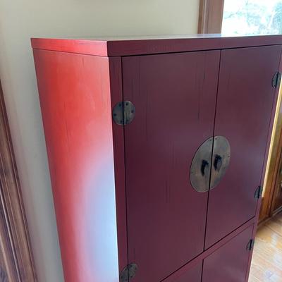 Wood Oriental Style Cabinet