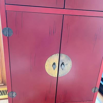 Wood Oriental Style Cabinet
