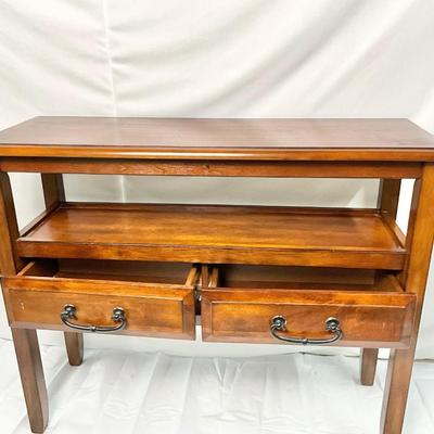 Lot P 652 Beautiful Pier 1 Imports Dual Level Console/Sofa Table with Two Drawers