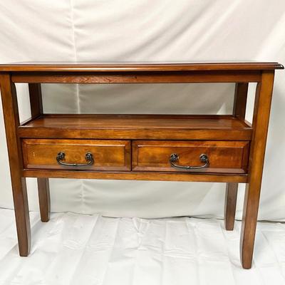 Lot P 652 Beautiful Pier 1 Imports Dual Level Console/Sofa Table with Two Drawers