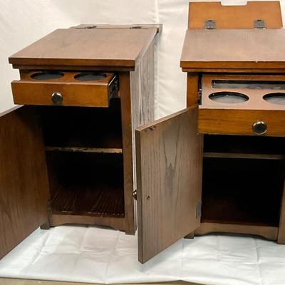 Lot P 654 Pair of Laflorn Chair Side End Tables with USB Ports & Outlets