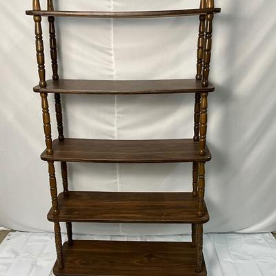 Lot P 661 Retro Five Tier Spindle Shelving Unit