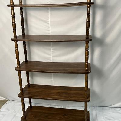 Lot P 661 Retro Five Tier Spindle Shelving Unit