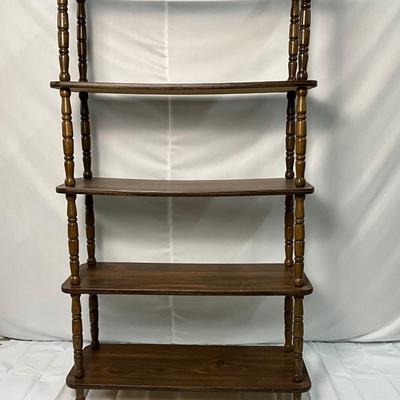 Lot P 661 Retro Five Tier Spindle Shelving Unit