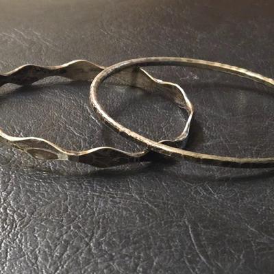 (2) Sterling Silver Bangles