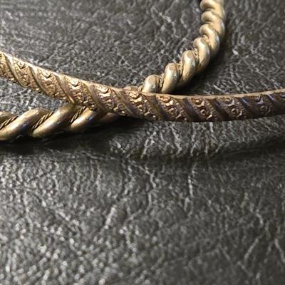 (2) Sterling Silver Bangle Bracelets