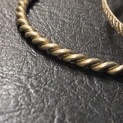 (2) Sterling Silver Bangle Bracelets