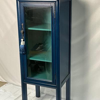 Lot P 668 NWT Pier 1 Imports Three Shelf Curio Cabinet with Tassel