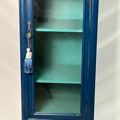 Lot P 668 NWT Pier 1 Imports Three Shelf Curio Cabinet with Tassel