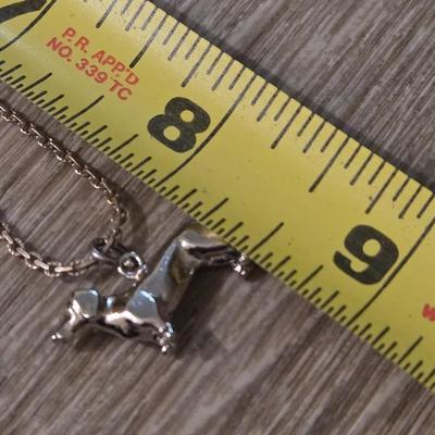 Sterling Silver Necklace with Dachshund Pendant