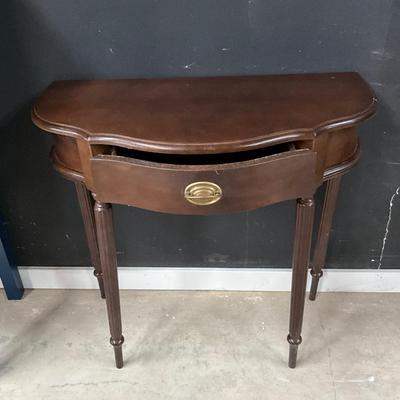 Lot P 670 Vintage Bombay Company Federal Style Solid Wood Single Drawer Console Table