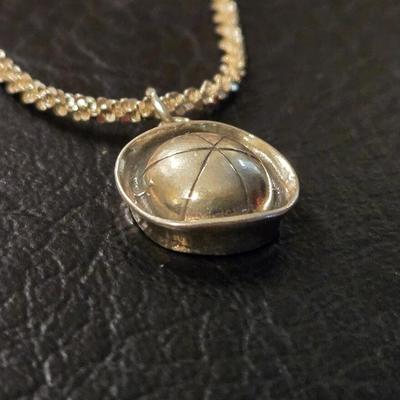 Sterling Silver Necklace with a Sailor Hat Pendant