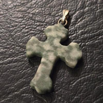 Tree Agate Cross Pendant