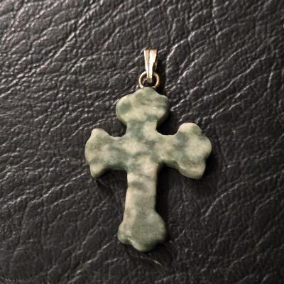 Tree Agate Cross Pendant