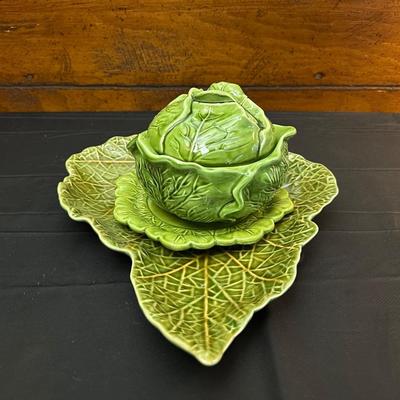 Holland Mold 1970s Cabbage Bowl and Plates